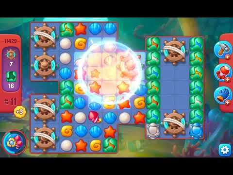 Fishdom Hard Level 11429 (with Double Lightning Booster) @choraelmin