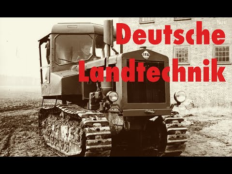 IFA tractors plowing with BBG equipment cable pull unit SZ24