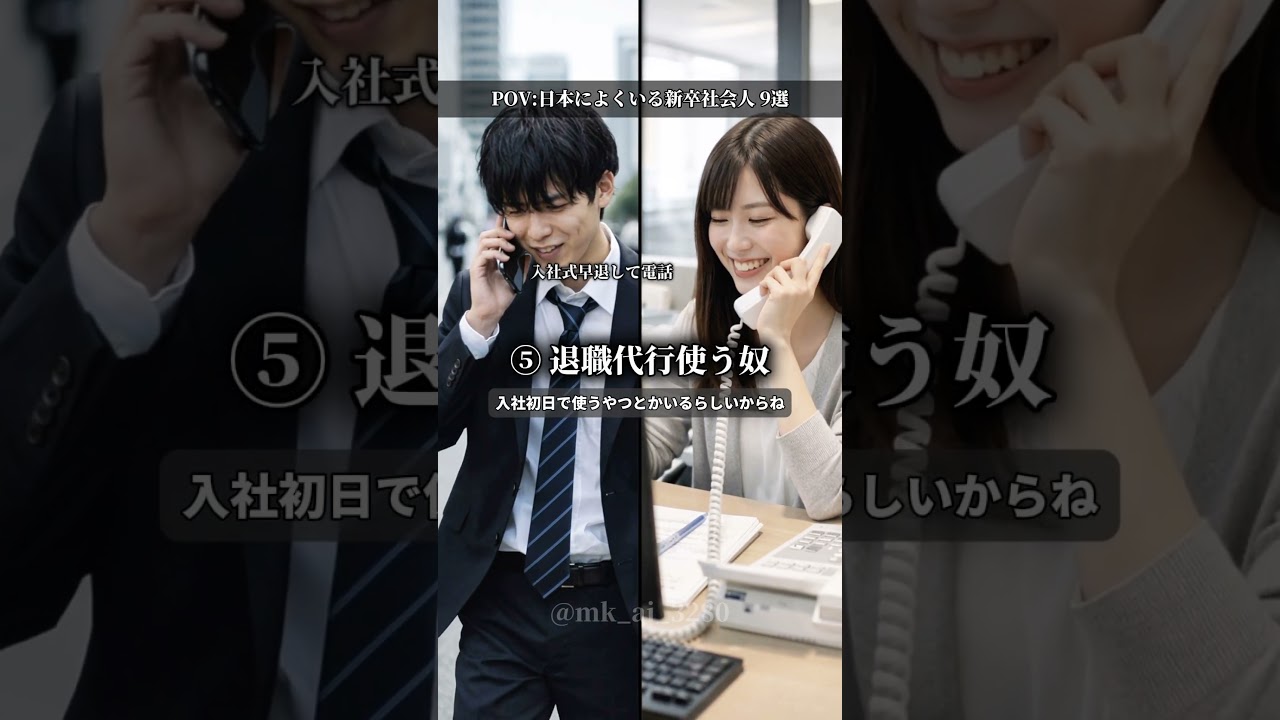 【偏見】日本によくいる新卒社会人 #ai