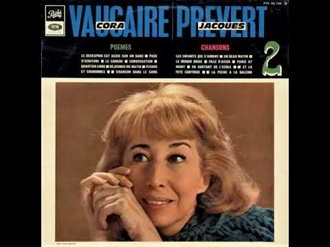 Cora Vaucaire " Chansons et poèmes de Prévert 2 " - 33 trs mono Pathé STX 219  (1966)