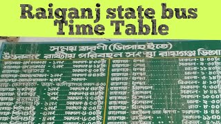 Raiganj state bus time table