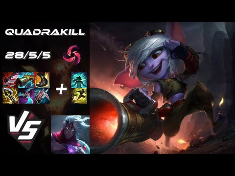 BOTTOM Tristana vs Varus [QUADRAKILL] - NA Challenger Patch 25.23