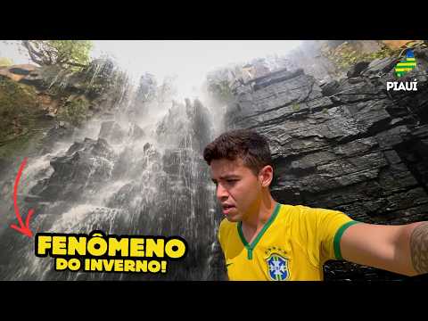 ESSA cachoeira no Interior do PIAUI só aparece no INVERNO! - (Cachoeira da Bica)