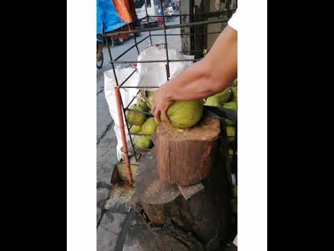 Delicious Coconut juice in the Philippines.
