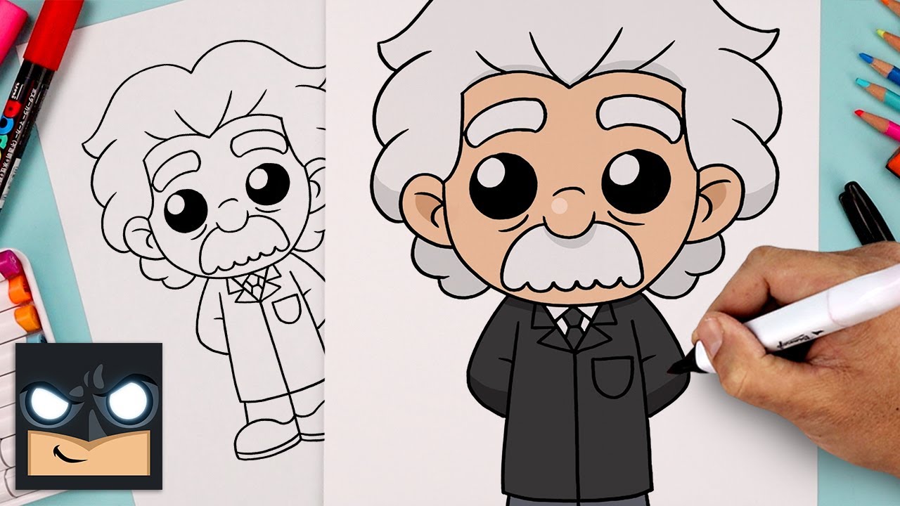 How to Draw Albert Einstein | Step by Step Art Lesson for Beginners