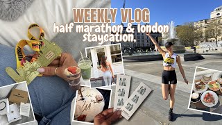 WEEKLY VLOG | London Half Marathon, London staycation, Nina, boohoo & gymshark event, pr unboxing..