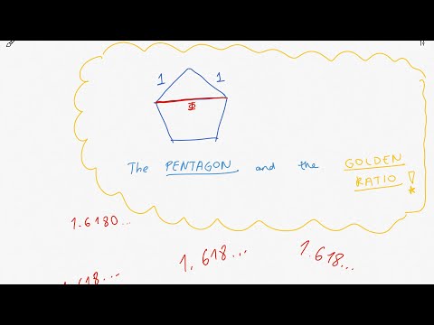 Golden ratio in pentagon proof, a fractal
