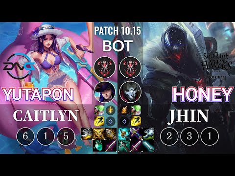 DFM Yutapon Caitlyn vs SHG Honey Jhin Bot - KR Patch 10.15