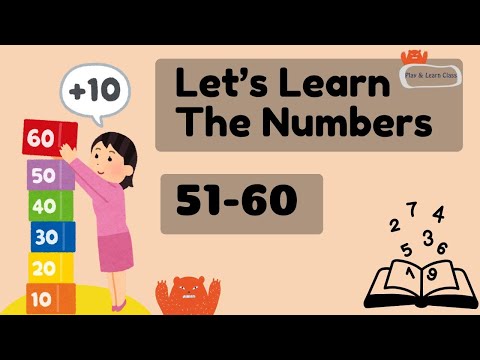 Learn Numbers 51-60 |Fun Counting Song for Kids | #educationalvideos #preschoollearning #funlearning