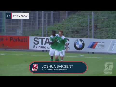 Josh Sargent Goal - FC Eintracht Norderstedt 1-1 SV Werder Bremen II - 07/31/2018