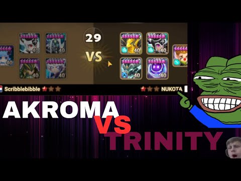 HE TRIED TO CLEAVE ME IN SUMMONERS WAR RTA!?!? (AKROMA VS TRINITY)