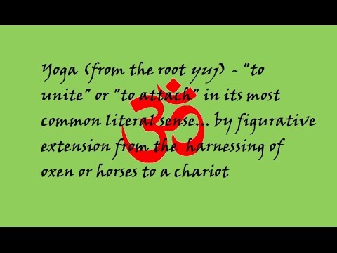 The REAL meaning of the word YOGA