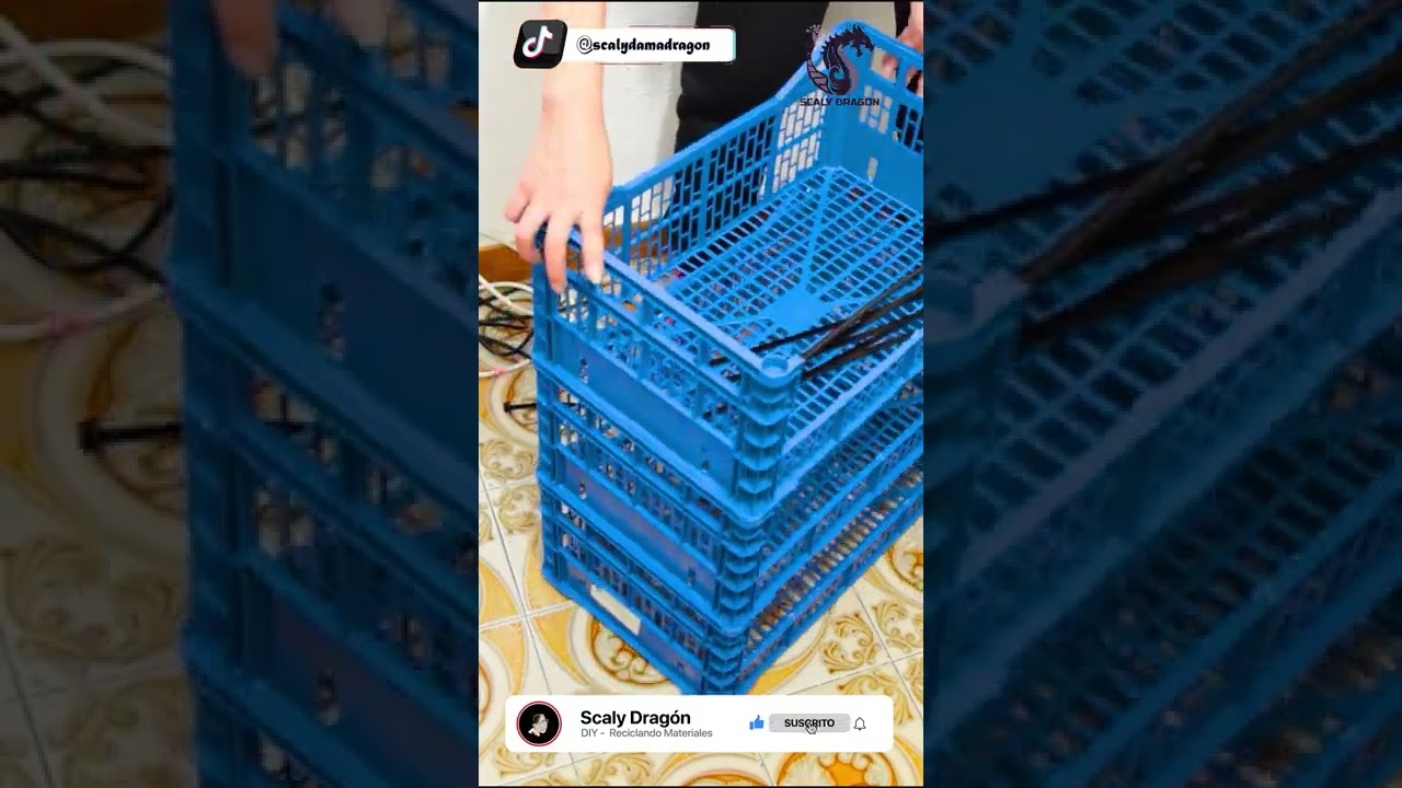 Idea Util con Cajas Plasticas de Frutas - Diseño 1