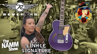 Video thumbnail for Linh Le of  Bad Cop / Bad Cop - 2023 NAMM - Unveils Her New Signature Reverend Bass by B's Music Shop
