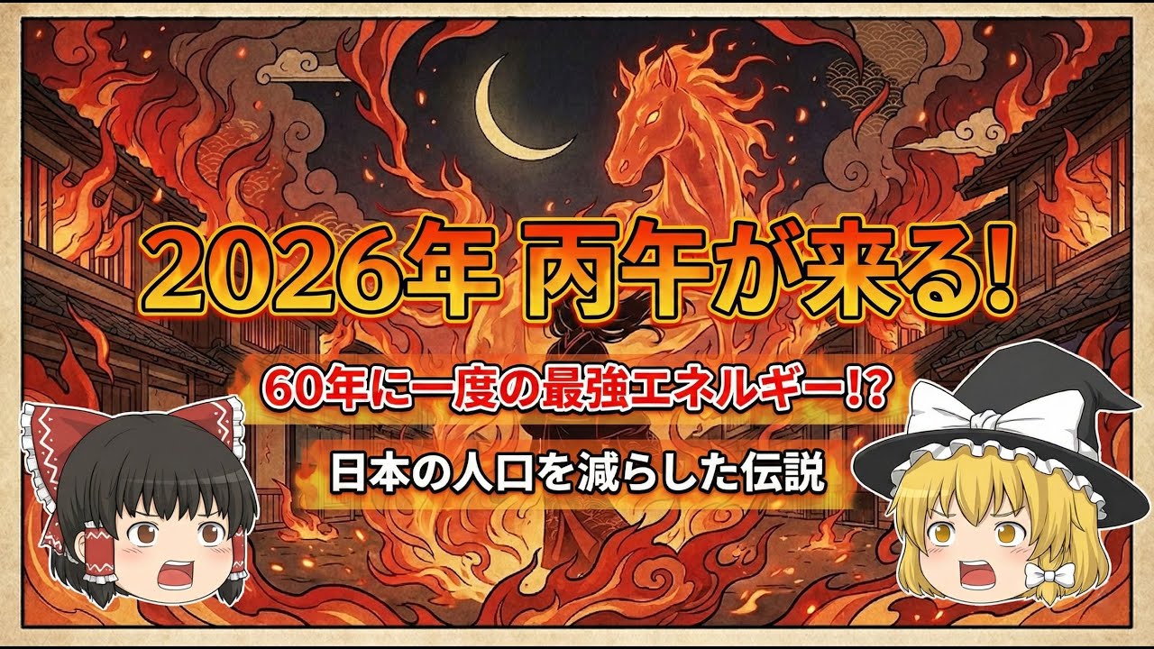 【2026年】60年に一度のヤバい年が来る？「丙午（ひのえうま）」の真実