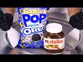 Nutella Oreo Popcorn Ice Cream Rolls Satisfying Visual ASMR