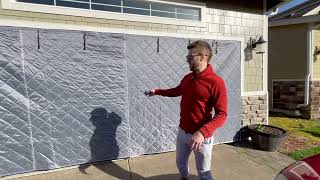 Winter Magnetic Thermal-Garage Door Screen-Door-Curtain - Insulated -Soundproof -16 * 7Ft