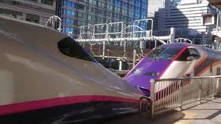 山形新幹線E3系つばさ・東北新幹線やまびこ号東京駅発着と仙台駅発車動画(台風影響で福島→新庄間運転見合わせで仙台行き)