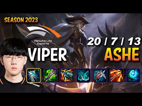 HLE Viper ASHE vs EZREAL ADC - Patch 13.13 KR Ranked