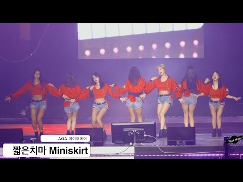 AOA 에이오에이[4K 직캠]짧은치마 Miniskirt@20161105 Rock Music