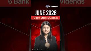 Upcoming Dividend Stocks in June 2026 | 6 Banking Stocks Paying Dividend | Ex-Dates