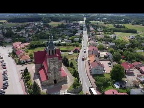 Łopuszno. Widok na miejscowość (27.07.2022)