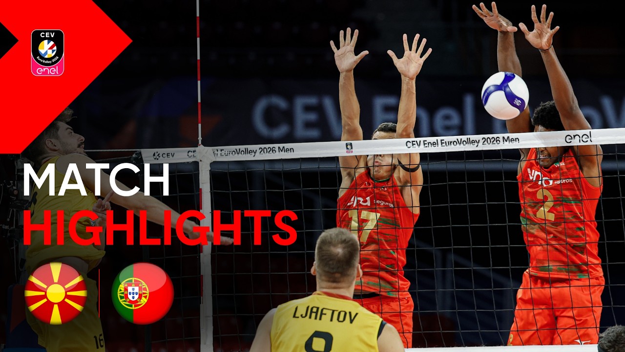 Highlights | North Macedonia vs. Portugal | CEV Enel EuroVolley 2026 | Men