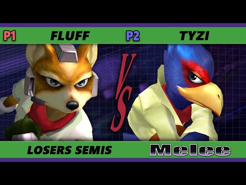 S@X 451 Losers Semis - fluff (Fox) Vs. TyZi (Falco) Smash Melee - SSBM