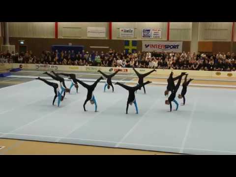 JSM 2018, GF Fram herrar, Teamgym, Truppgymnastik - Fristående, tumbling och trampett