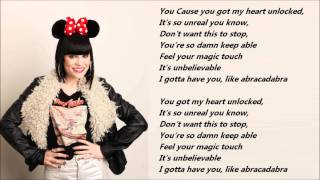 Jessie J - Abracadabra /\ Lyrics On A Screen