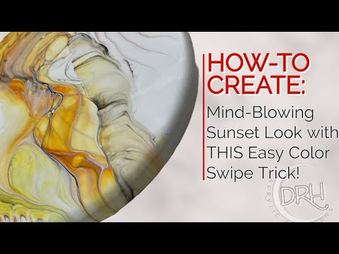 #171. HOW-TO CREATE: Sunset Look with THIS Easy Color Swipe Trick! #sheleeartstyle #acrylicpainting
