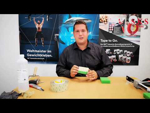 Belastungstest nach der Verklebung von Schaumstoff mit 3M Transferklebeband 467MP und 468MP