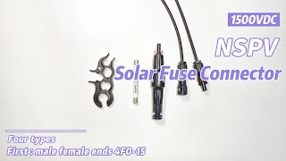 1500VDC solar fuse connector mc4 fuse connector mc4 inline fuse mc4 connector with fuse youtube video