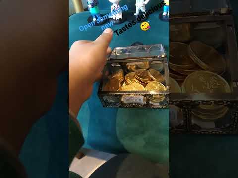golden chocolate coins treasure unboxing 😀🤩
