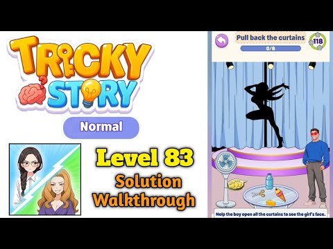 Tricky Normal Levels Level 83 Pull back the curtains solution screenshot
