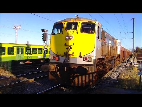 IE 071 Class Loco 073 on Tara Mines - Clontarf Road Station, Dublin