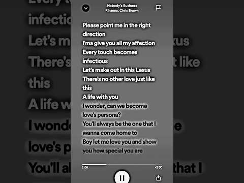 Nobody’s Business- Rihanna, Chris Brown #spedup #lyrics #tiktok