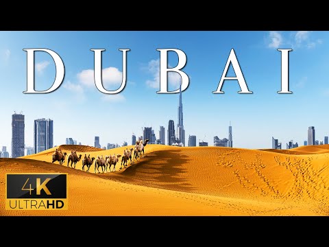 FLYING OVER DUBAI (4K UHD) - Soothing Music Along With Scenic Relaxation Film For Lobbies Waiting