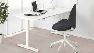 Video thumbnail for Ikea Bekant sit and stand desk assembling and review by Brissy Mallus
