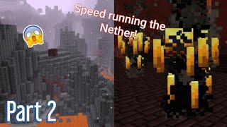 Beating the Ender Dragon in MINECRAFT! Pt. 2 - A Into the Nether! (speedrun) [MCPE]