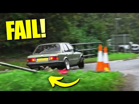LUNATIC in BMW Loses Control and SPINS in Heavy Rain Leaving a Show!