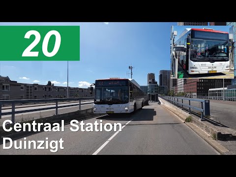 HTM lijn 20: Garage Telexstraat - Centraal Station - Duinzigt - Centraal Station | HTM 1043 | 2023