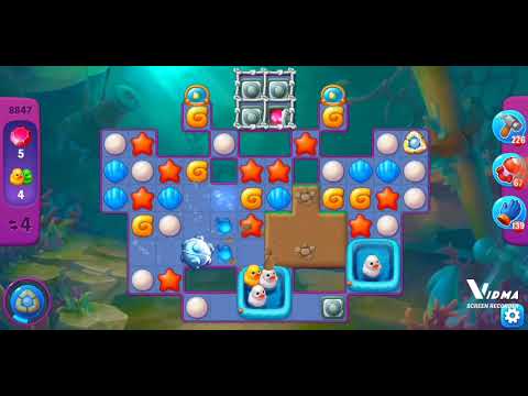 Fishdom. 8847 super hard level no boosters and diamonds. 13 moves