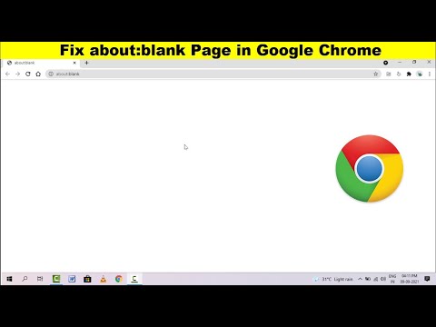 How to Remove about blank Page on the Startup of Chrome Browser on Windows