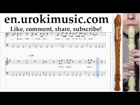 Recorder lessons (B.) Ariana Grande - Break Free Part#2 um-352