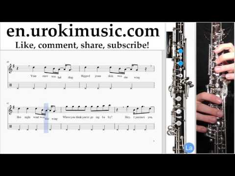 Oboe lessons Carly Rae Jepsen - Call Me Maybe Sheet Music Tutorial Part#2 um-352