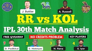 RR vs KKR Dream11 Team | RR vs KOL Dream11 Prediction | IPL 2022 Match | RR vs KKR Dream11 Today