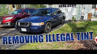 Crown Victoria Police Interceptor P71 P7b Window Tint Removal How To