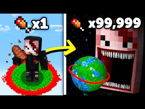 Minecraft pero Comer = Tamaño del Mundo
