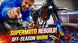 Supermoto OFFSEASON work // Wrapping DAKAR bike